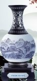 Blue and White Porcelain Vase with Activated Carbon