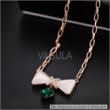 VAGULA Fashion Bowknot Opal Necklace Jewellery with Rhinestone (HLN16406)
