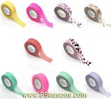 10 Rolls New Decorative Mixed Pattern Adhesive Roll Tape Sticker Scrapbooking 4.5cmx1.5cm (1 6/8