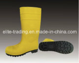 PVC Rain Boots with Steel in Yellow