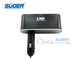 Suoer Universal Auto Cigarette Lighter Socket USB Car Cigarette Lighter 12V Car Charger (WF-0100)