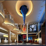 Blue Blown Glass Craft Chandelier Lighting for Hotel Decoration