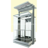 Square Type Sightseeing Elevators with Full Glass Cabin Wall