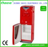 Red Color Water Dispenser Bottled Hot and Cold with Store Cabint