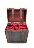 Antique Wooden Wine Box Delicate One to Six Bottles Wine Box