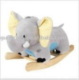 Baby Plush Rocking Horse Toy with Wooden Base (GT-1)