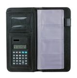 Portfolio with Name Card Holders & Calculator,