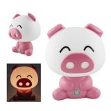 Pink White Pig Night Light and Pig Cartoon Children Night LED Table Lamp