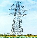 220 Kv Power Transmission Line Angular Steel Tower