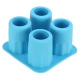 Customized 4 Cavities FDA Silicone Shot Glass Ice Tray