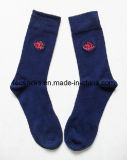 Embroidery Men Combed Cotton Socks