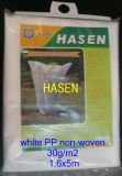 PP Spunbond Non-Woven Cloth with UV Products for Garden and Agriculture Plant Cover and Weed Control-White 30GSM 1.5x5m