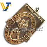 Military Custom Soft Enamel Antique Silver Metal Medal