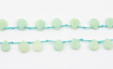 Dyed Blue-Color Green-Color Jade Faceted Drops Gemstone Beads