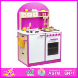 2014 New Cheap Wooden Kitchen for Kids, Preschool Play Kitchen Toy for Children, Modern Comfort Kitchen Set Toy for Baby W10c065