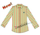 Ladies' New Designed Stripe Blouse (WDZ1207-0112)