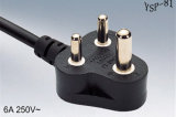 South Africa Standard Power Cord Plug with SABS Certification