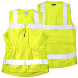Yellow Polyester Mesh Women's Safety Vest