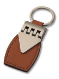 Brown PU Leather Key Chain Without Logo (L239)