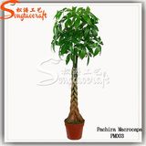 Wholesale Hotel Decoration Plant Artificial Tree Potted Pachira Macrocapa