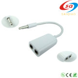 White 1 to 2 Splitter Audio Cable
