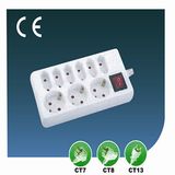 European Nine Ways Extension Socket with Switch