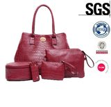 New Arrival Satchel Women Bag 4 Set PU Leisure Bag (LDO-15500)