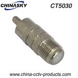 CCTV F Female to RCA Male Connector (F-RCA CT5030)