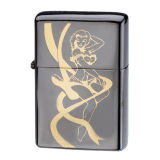 Brass Black Ice Double-Plated Smoking Oil Lighter Xf8012I