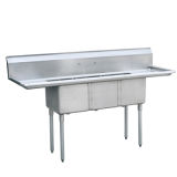 Three Compartment Sink With Left / Right Drainboard