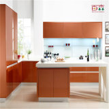 Hot Sale Orange Melamine and Lacquer Kitchen Cabinets