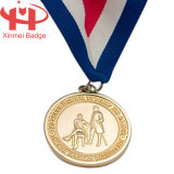 Customized Die Casting 2D / 3D Gold Metal Medal