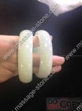 White Nephrite Jade Bangle Bracelet for Fashion Decoration