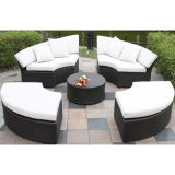 5 Pieces Deep Rattan Seating Group with Cushion (WS-06036)