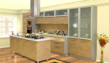 Competitive Melamine Faced E1 or E0 Particleboard/MDF Kitchen Cabient (MN-216)
