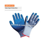 K-42 Crinkle Latex Palm Coating Knitted Working Gloves