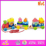 2014 New Train Toy, Popular Wooden Train Toy, Hot Sale Wooden Train Toy W05b060