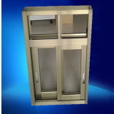 Anodized Gold Color Single Clear Glass Aluminum Sliding Window