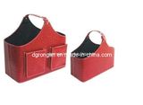 Leather Storage Basket (B01-050)