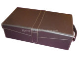 Classical Foldable Stock PU Leather Wine Box (FG8020)