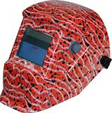 Red Colorful Music Score Solar Power Auto Darken Welding Helmet