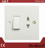 16A Wall Switch Socket with Shutter