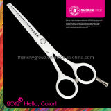 White Teflon Coating Convex-Edge Stainless Steel Reverse Blade Haircutting Shear R8RT