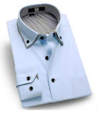 Men's Business Long Sleeve Wrinke Free Striped Double Collar Shirt