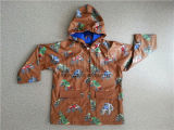 Windproof and Waterproof Children Rain Jacket for Oudoor Daily Use