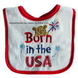 Custom Made American Baby Wear USA Topic Cartoon Cotton White Baby Bibs