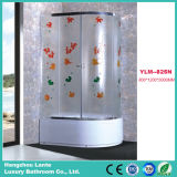 Corner Shower Room with Leaf Pattern (LTS-825N)