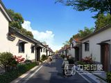 Street View Chinese Style Architectural Rendering