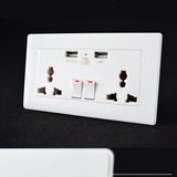 UK Multi Function Universal Double Power 13A Electrical Sockets USB Wall Socket with USB Charger Outlet