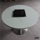 Easy Clean Artificial Stone Hot Pot Table for Restaurant